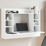  Zidni radni stol bijeli 105 x 48 x 75 cm od konstruiranog drva | shoptok.hr