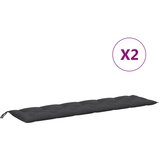  Jastuci za vrtnu klupu 2 kom antracit 200x50x7 cm tkanine | Eponuda.com