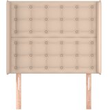  Uzglavlje s ušima boja cappuccina 83x16x118/128 cm umjetna koža | shoptok.hr