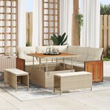 vidaXL 8-dijelni vrtni set sofe s jastučićima bež poli ratan acacia | shoptok.hr