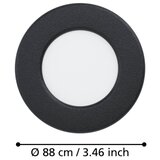 Eglo 901385 - komplet 3x led ugradna plafonska svetiljka fueva LED/3,7W/230V, prečnik 8,8 cm, crna | Eponuda.com