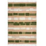 Flair Rugs Zeleni/u prirodnoj boji ručno rađen tepih od mješavine jute 160x230 cm Medina Blocks – Cijene