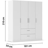 home24 OMARA S KLASIČNIMI VRATI, bela | Shoptok.si