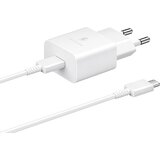 Samsung stenski polnilec z enim USB-C vhodom 15W in priloženim USB-C v USB-C kablom bele barve EP-T1510XWE Cene