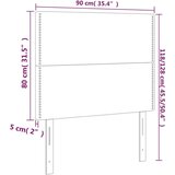  Uzglavlje bijelo 90x5x118/128 cm od umjetne kože | shoptok.hr