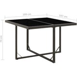  Vrtni stol crni 109 x 107 x 74 cm od poliratana i stakla | Eponuda.com