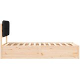  Krevetni okvir s tapiciranim uzglavljem Crna 75 x 190 cm | shoptok.hr
