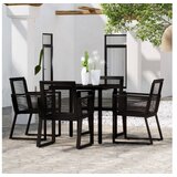  5-dijelni vrtni blagovaonski set crni | shoptok.hr