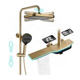 ELITE EDITION Termostatski nadometni tuš set BSE1420 z LED zaslonom — Brušeno zlato | Shoptok.si