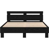  Crni okvir kreveta Crni hrast Drvo 140 x 190 cm Izdržljiv | shoptok.hr