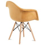  SET 2x trpezarijske stolice NEREA 80x60,5 cm žuta/bukva | Eponuda.com