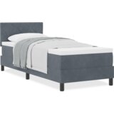 Box Spring krevet s madracem Tamno siva 80x200 cm Baršun | shoptok.hr