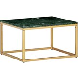 vidaXL Klubska mizica zelena 60x60x35 cm kamen z marmorno teksturo | Shoptok.si