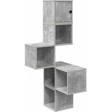 vidaXL Police za kutne zidne Betonska siva 48 x 48 x 120 cm - Betonska siva | shoptok.hr