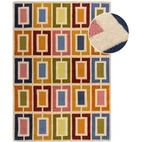 Flair Rugs Ročno tkana volnena preproga 80x150 cm Retro Blocks –