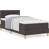  Krevet s podnicom s madracem Tamnosmeđi 90x190 cm Tkanina | shoptok.hr