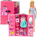  Punčka za igro z omarico za garderobo in dodatki - 30 cm | Shoptok.si