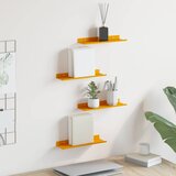  Lebdeća polica Zidne 4 pcs Žuta 30 x 9 x 2,5 cm Čelik | shoptok.hr