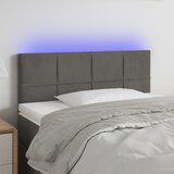 vidaXL LED uzglavlje tamnosivo 100x5x78/88 cm baršunasto Cijene