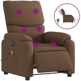  The Living Store Električni masažni naslanjač rjavo blago - Električni Masažni Stol, (21447213) | Shoptok.si