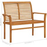  Klupa sa zelenim jastukom 112 cm od masivne tikovine | shoptok.hr