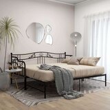  Izvlečni posteljni okvir črn iz kovine 90x200 cm, (20606255) | Shoptok.si