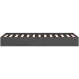  Posteljni okvir siv iz trdnega lesa 75x190 cm 2FT6, (20643365) | Shoptok.si