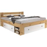 Boxxx POSTELJNA GARNITURA x , leseni material bela, barve hrasta | Shoptok.si