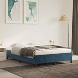 Maison Chic Posteljni okvir - Dvoposteljna postelja - Zakonska postelja brez vzmetnice temno moder 140x200 cm žamet-J12748, (21774004) | Shoptok.si
