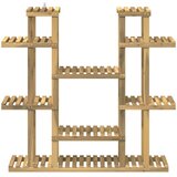  Stalak za biljke Bijela 123 x 25 x 114,5 cm Čvrsto drvo akacije | shoptok.hr