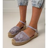 D/CEO Purple perforated espadrille sandals Santos | shoptok.hr