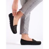 Shelvt Women's suede black loafers | Shoptok.si