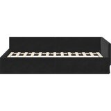vidaXL Kutni okvir kreveta Crna 90 x 200 cm Velvet i inženjerski drvo | shoptok.hr