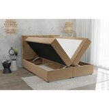 Ropez Oker žuti tapecirani bračni krevet s prostorom za odlaganje 200x200 cm Flip – | shoptok.hr