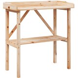  Stol za biljke s policom 78 x 38 x 82,5 cm od masivne jelovine | shoptok.hr