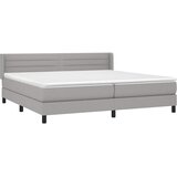  Krevet s oprugama i madracem svjetlosivi 200 x 200cm od tkanine | shoptok.hr