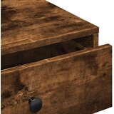 vidaXL Klubska mizica dimljeni hrast 90x90x28 cm inženirski les | Shoptok.si