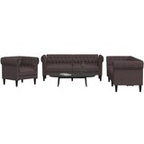  3-dijelni set sofa tamnosmeđi od tkanine | shoptok.hr