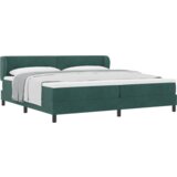 Box Spring Krevet s Madracem Tamno Zelena 200x200 cm Baršun | shoptok.hr
