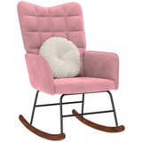 vidaXL Gugalni stol roza žamet | Shoptok.si
