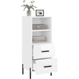 vidaXL Komoda visok sijaj bela 34,5x34x90 cm inženirski les | Shoptok.si