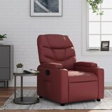 Maison Chic Naslanjač - Relax naslanjač vinsko rdeče umetno usnje, (22040390) | Shoptok.si