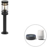 QAZQA Pametna zunanja svetilka črna 50 cm IP44 vključno z Wifi ST64 - Gleam | Shoptok.si