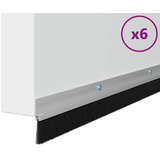  Držač četke za vrata 6 pcs Srebrno 100 cm Aluminijski legura | shoptok.hr