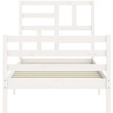  Za krevet s uzglavljem crni 100x200 cm od masivnog drva | shoptok.hr