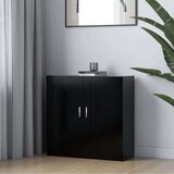 Ormarić Knjižna omara črna 82,5x30,5x80 cm iverna plošča, (20801399) | Shoptok.si