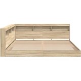  Krevet s policama sonoma hrast 180 x 200 cm Konstruirano drvo | shoptok.hr