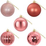  Set božićnih kuglica 50 kom. Ružičasta i roza 8 cm Polistiren | shoptok.hr