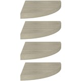 vidaXL plutajuće kutne police 4 kom boja hrasta 35 x 35 x 3,8 cm MDF | shoptok.hr