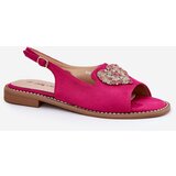S. BARSKI Women's sandals with decorative heart S.Barski KV27-018 fuchsia | Shoptok.si